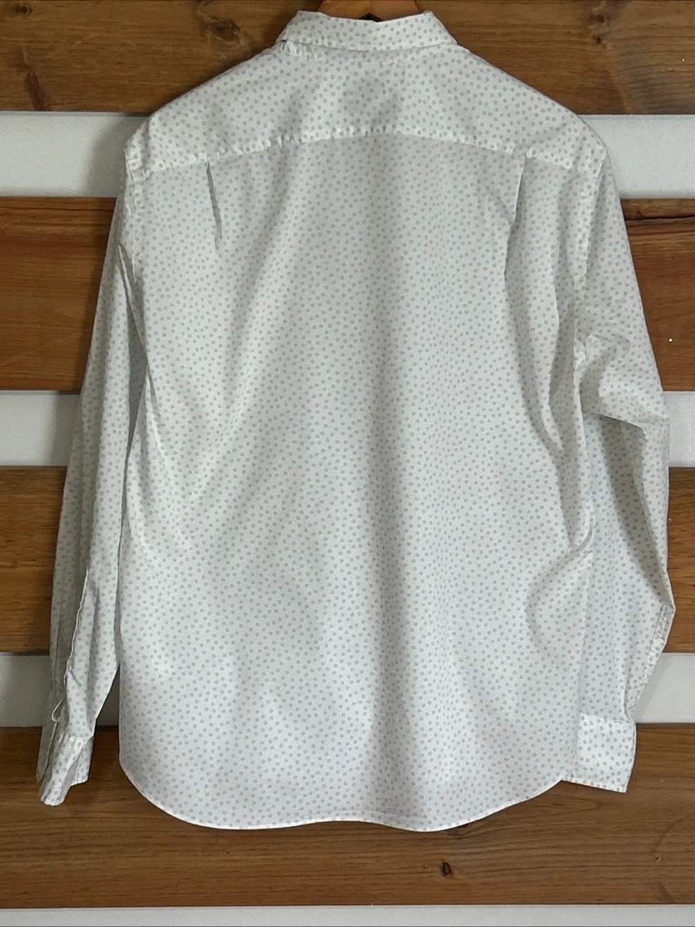 J.Crew Slim Untucked Men's Size Large White w/Blue Floral & Dots Details Preppy
